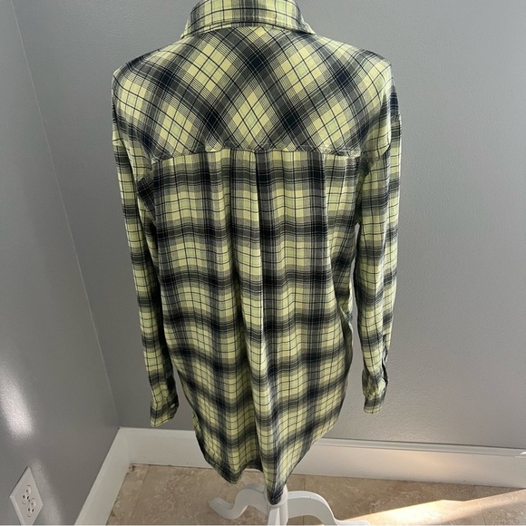 Abound Lime Green and Blue Button Down Shirt Relaxed Fit - Picture 4 of 9